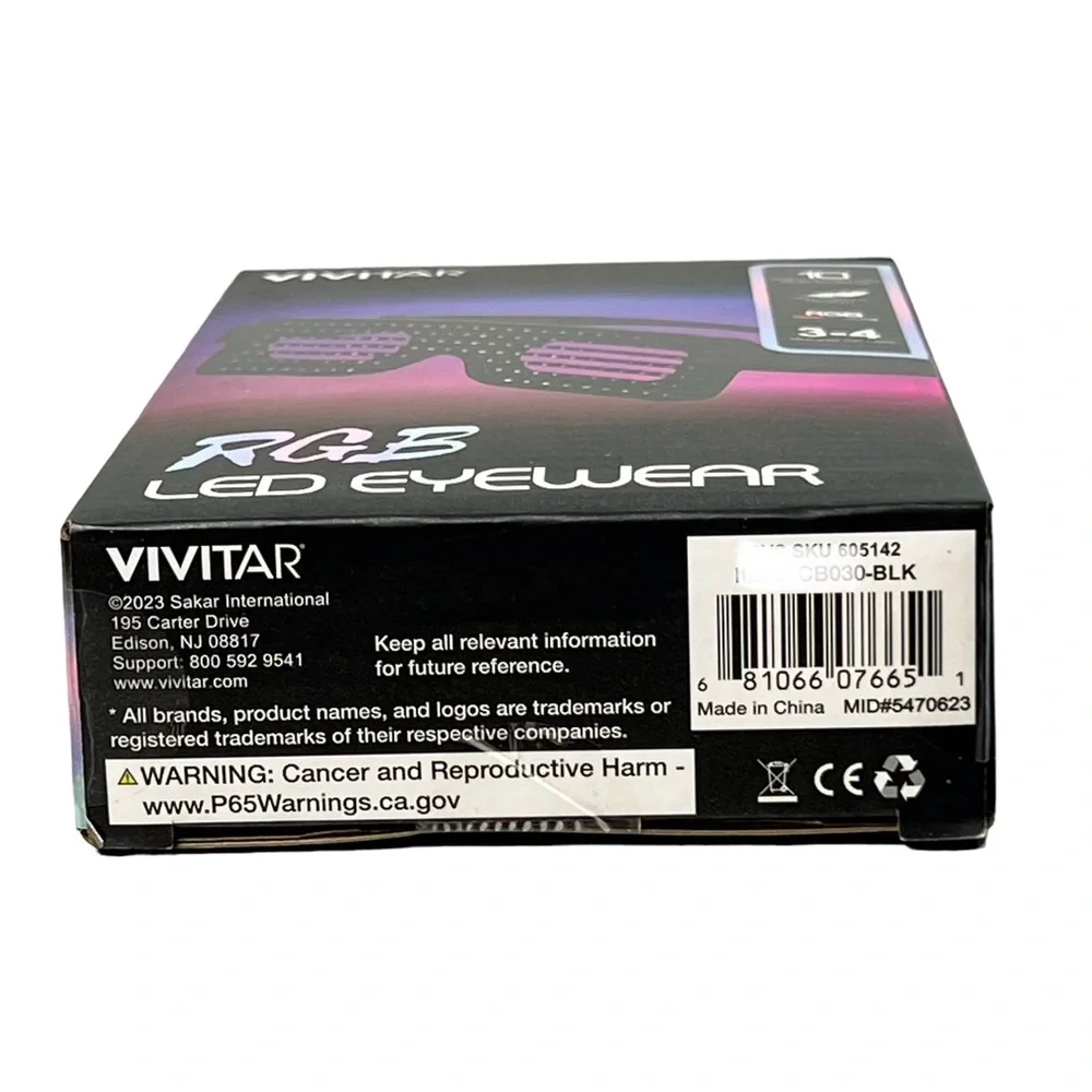 Vivitar RGB LED Eyewear Glasses
